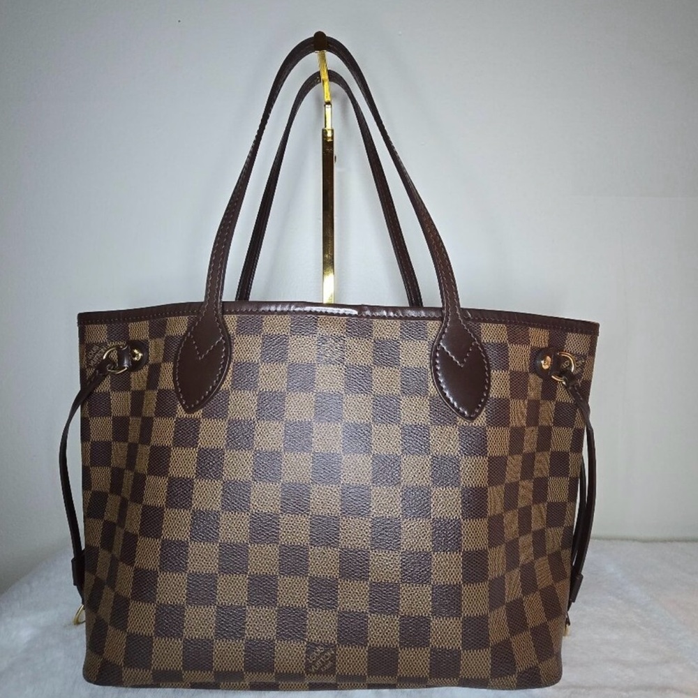 ‼️SOLD‼️Louis Vuitton Damier Ebene PM Checkered Brown Tote Bag Authentic